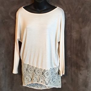 Forever 21 High Low Lace Tunic Size Medium
